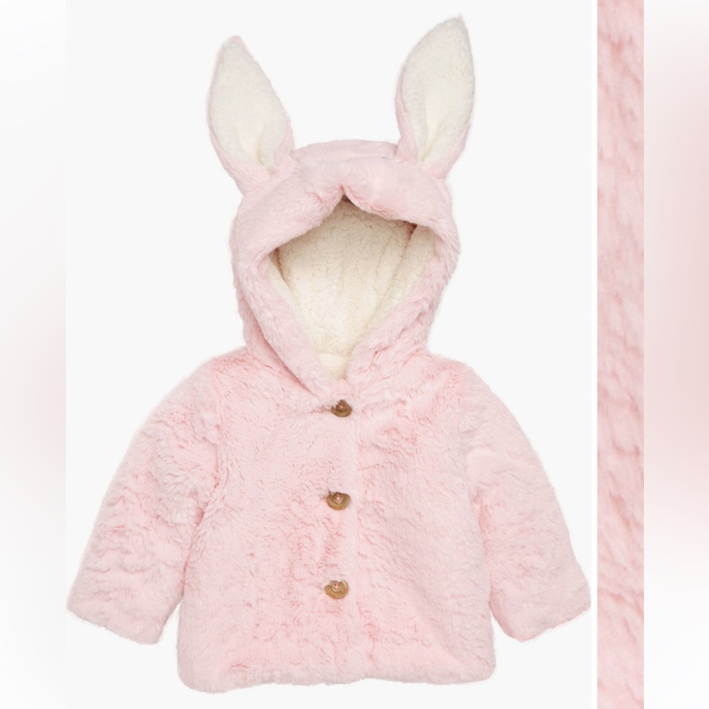Nordstrom Baby Adorable Pink Bunny Ear Baby Jacket